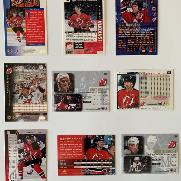New Jersey Devils Vintage NHL Hockey Cards - Lot of 22 w/ Brodeur Custom Case - Picture 7 of 15